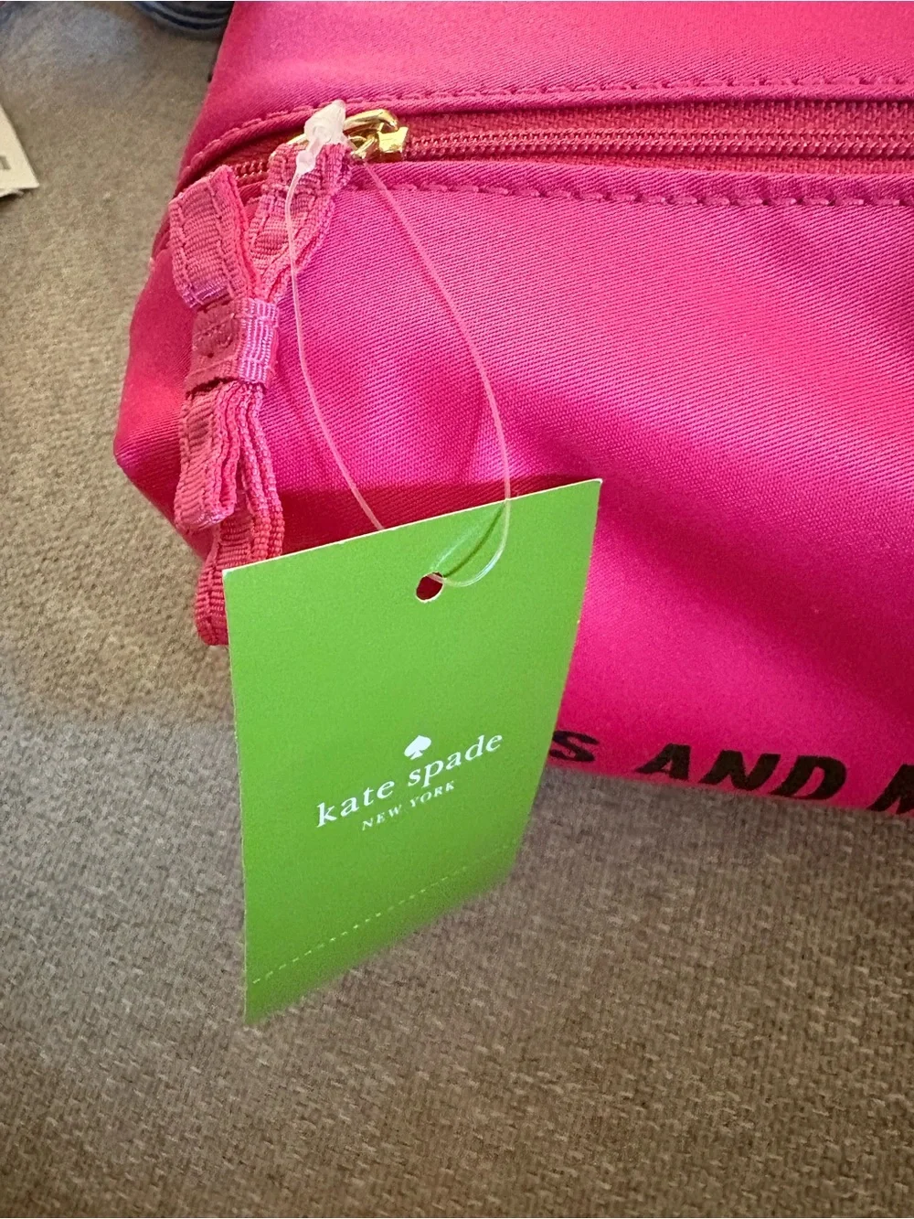 kate spade Hot Pink Nylon Cosmetic Pouch